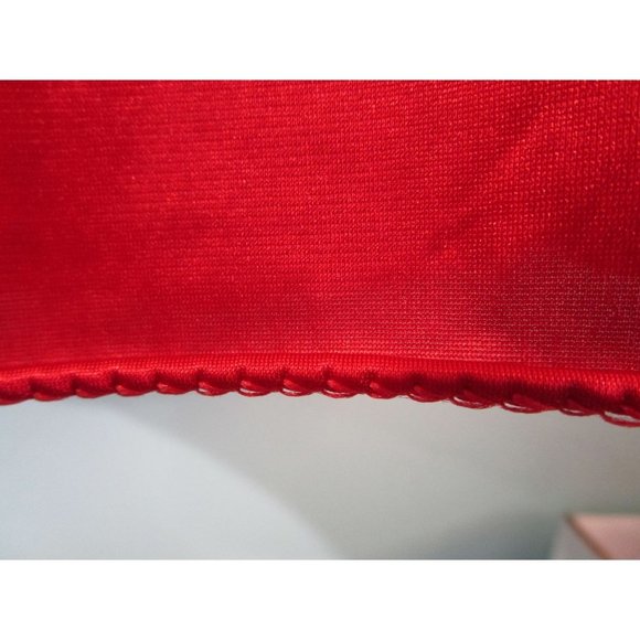 Vanity Fair Baby Doll Red Stretch Lace Bodice Large USA Made Size Large Vintage - Picture 9 of 16